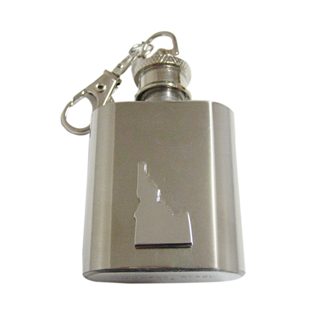 Idaho State Map Shape 1oz Keychain Flask - image 1